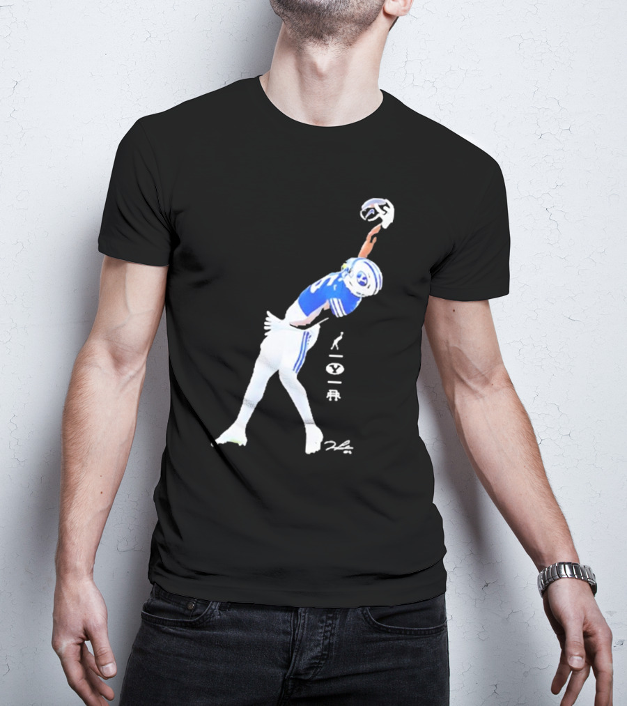 Darius Lassiter BYU Cougars Football Leaping Catch Highlight T-Shirt