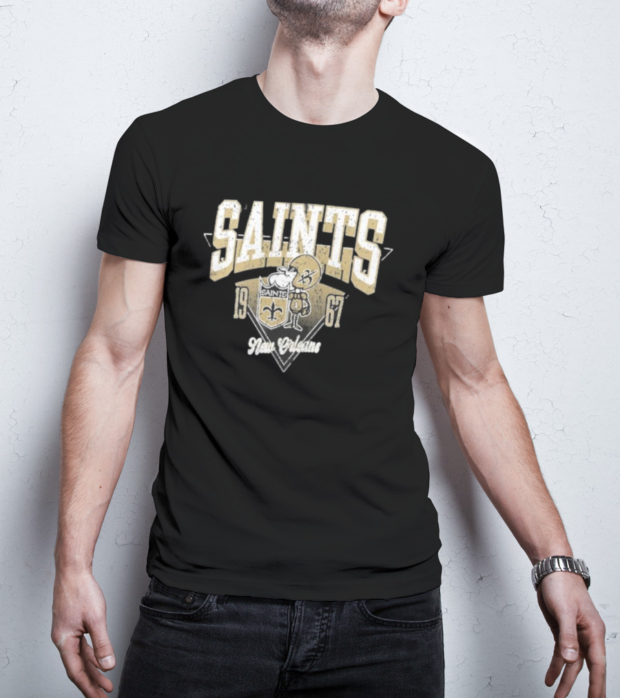 New Orleans Saints 1967 Vintage Fanatics Never Over T-Shirt