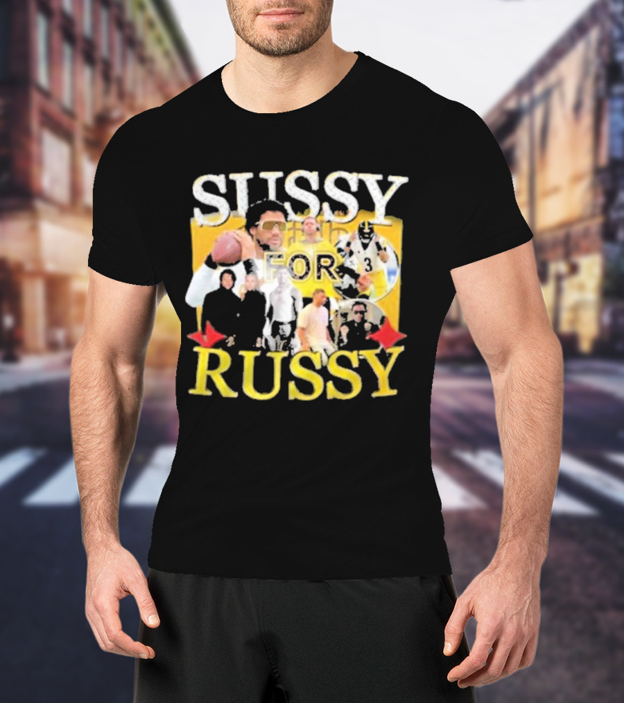 Sussy For Russy Football Photos Collage T-Shirt