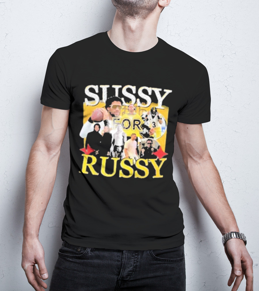 Sussy For Russy Football Photos Collage T-Shirt