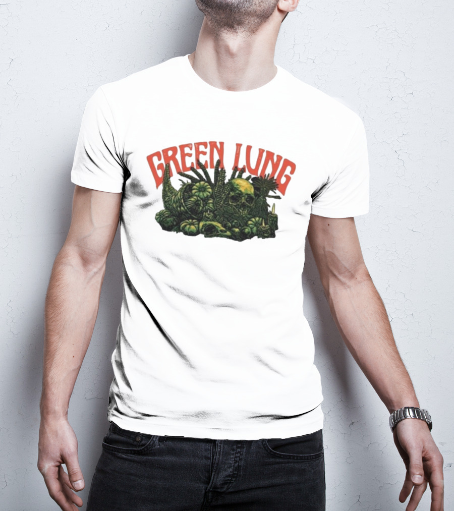 Green Lung Harvest Skull And Pumpkins T-Shirt