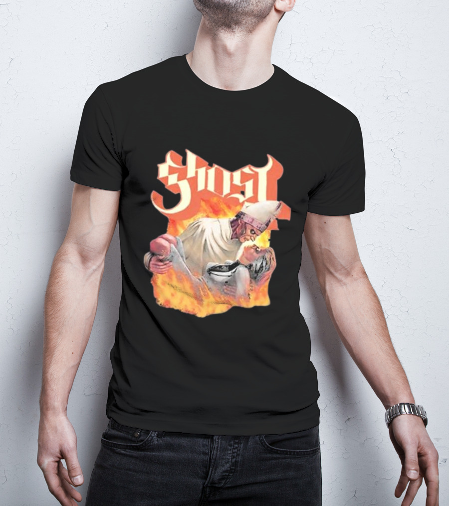Ghost Nihil Embracing Flames T-Shirt