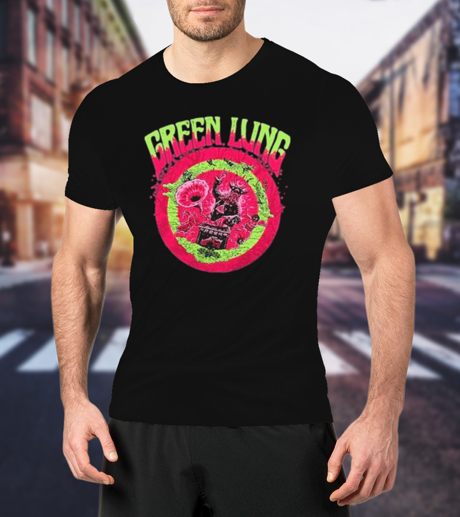 Green Lung Psychedelic Goatwizard DJ Visions T-Shirt