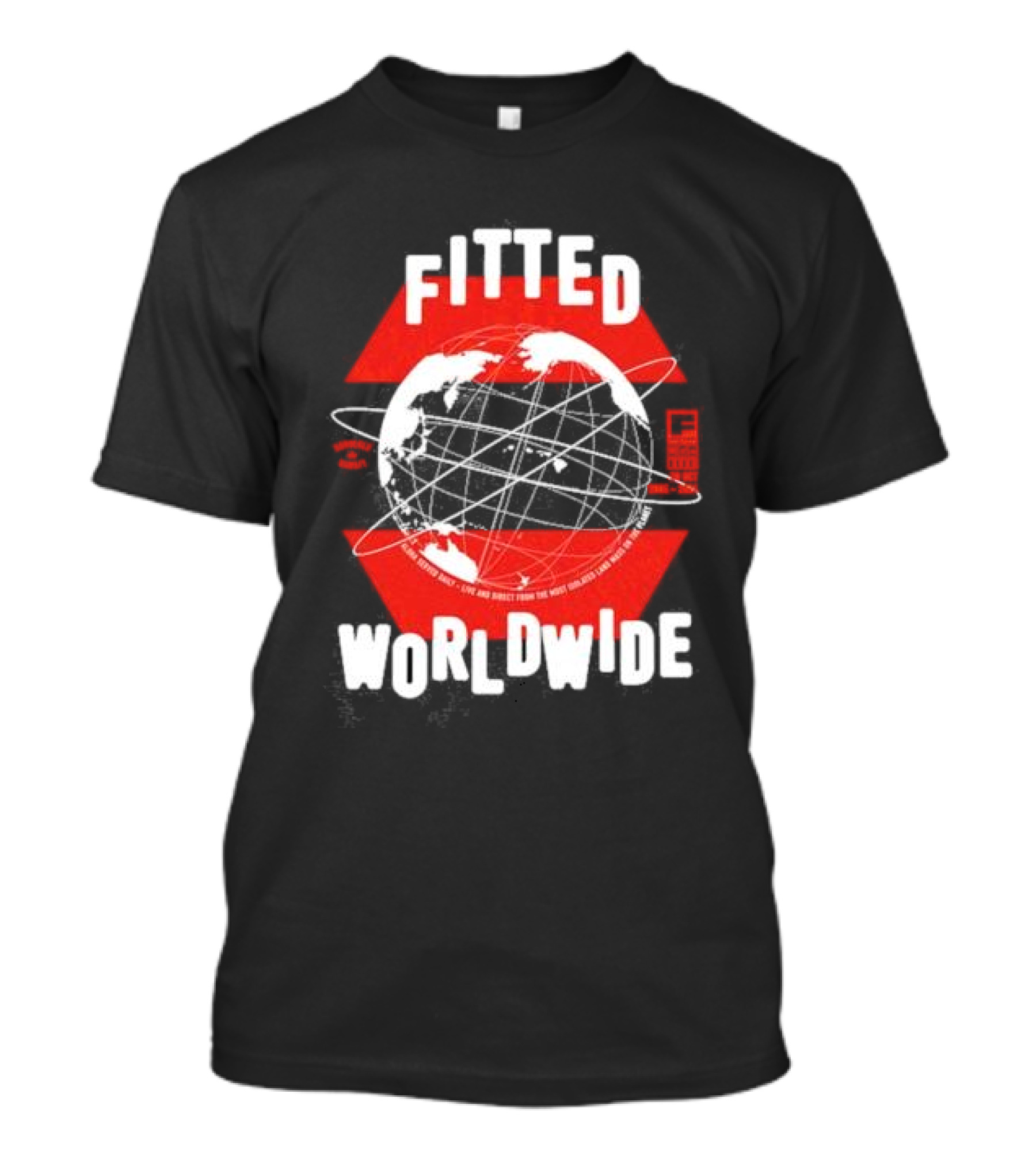 Live And Direct Fitted Worldwide Global Network T-Shirt