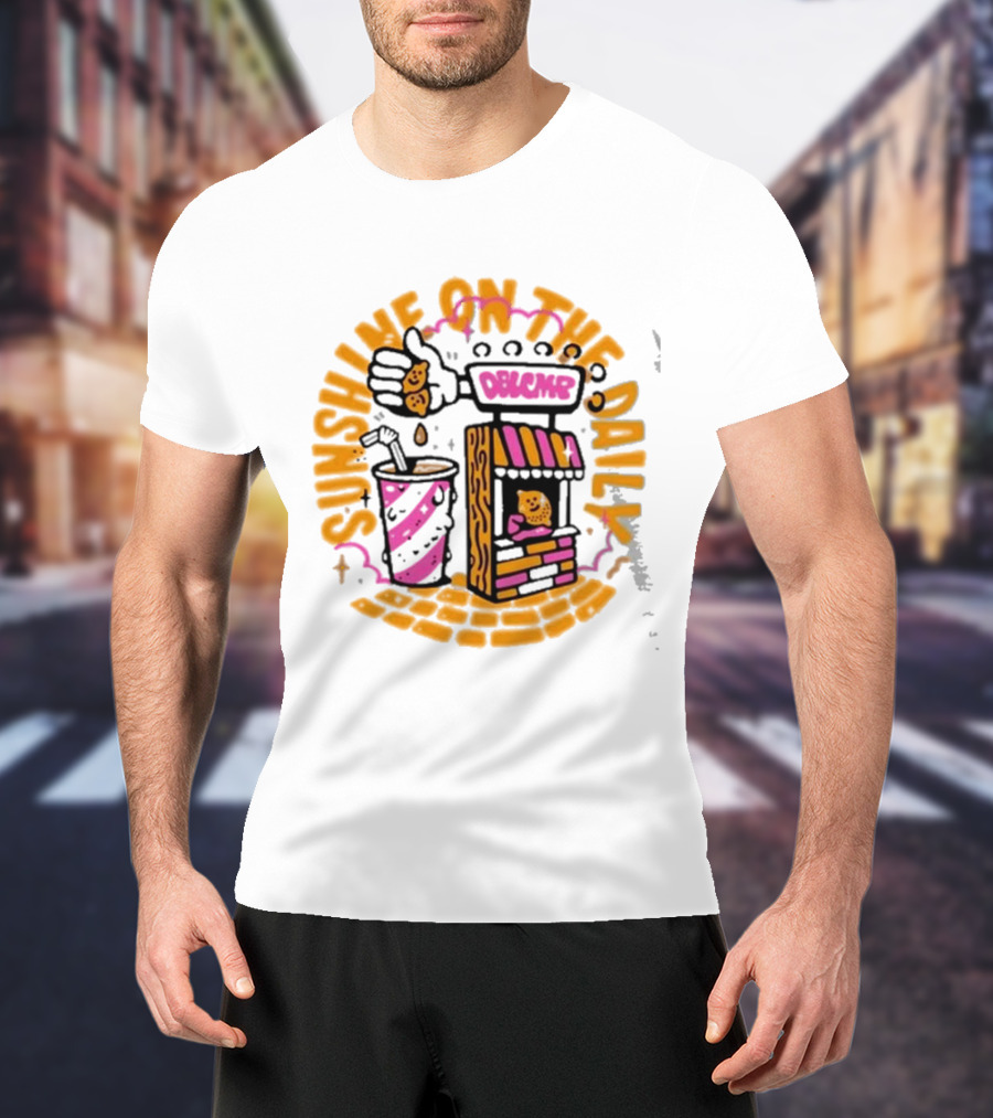Doublecamp Daydream Sunshine On The Daily Dumplings Drink Stand T-Shirt