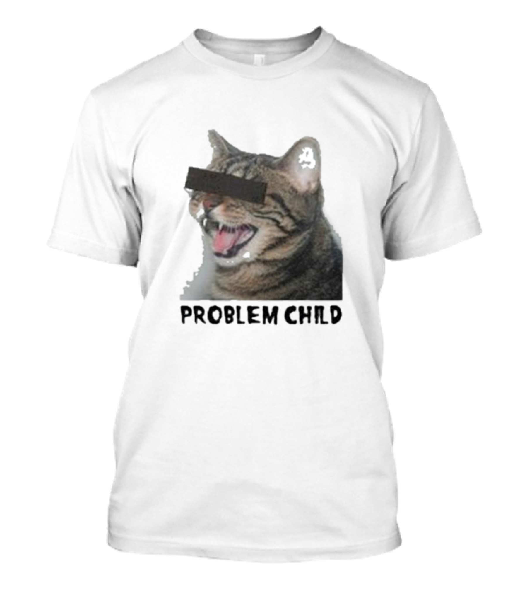 PROBLEM CHILD Cat Meme Censored Face T-Shirt