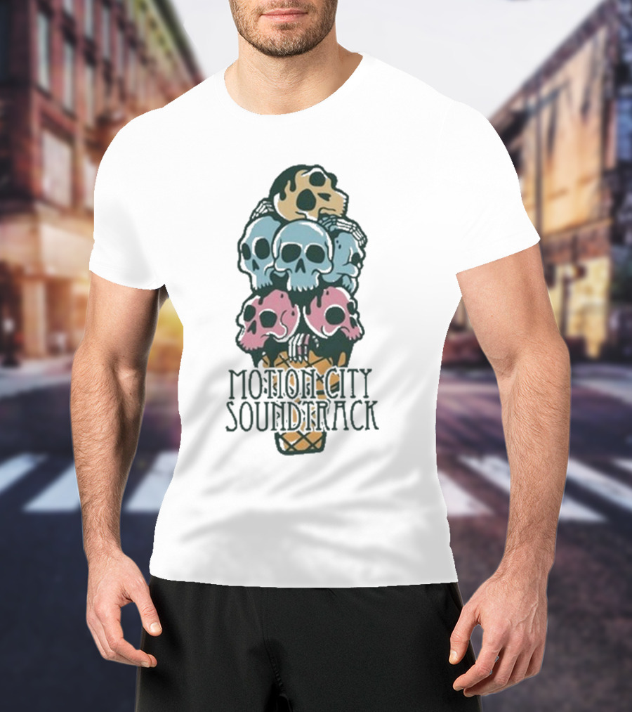 Motion City Soundtrack Ice Cream Skull Tower T-Shirt