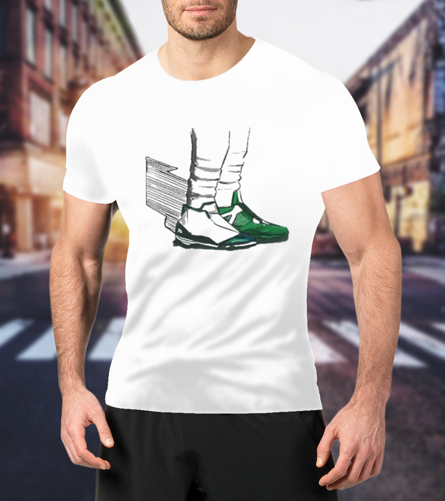 Shoe Game Comfort Colors Green Soccer Sneakers And White Socks T-Shirt
