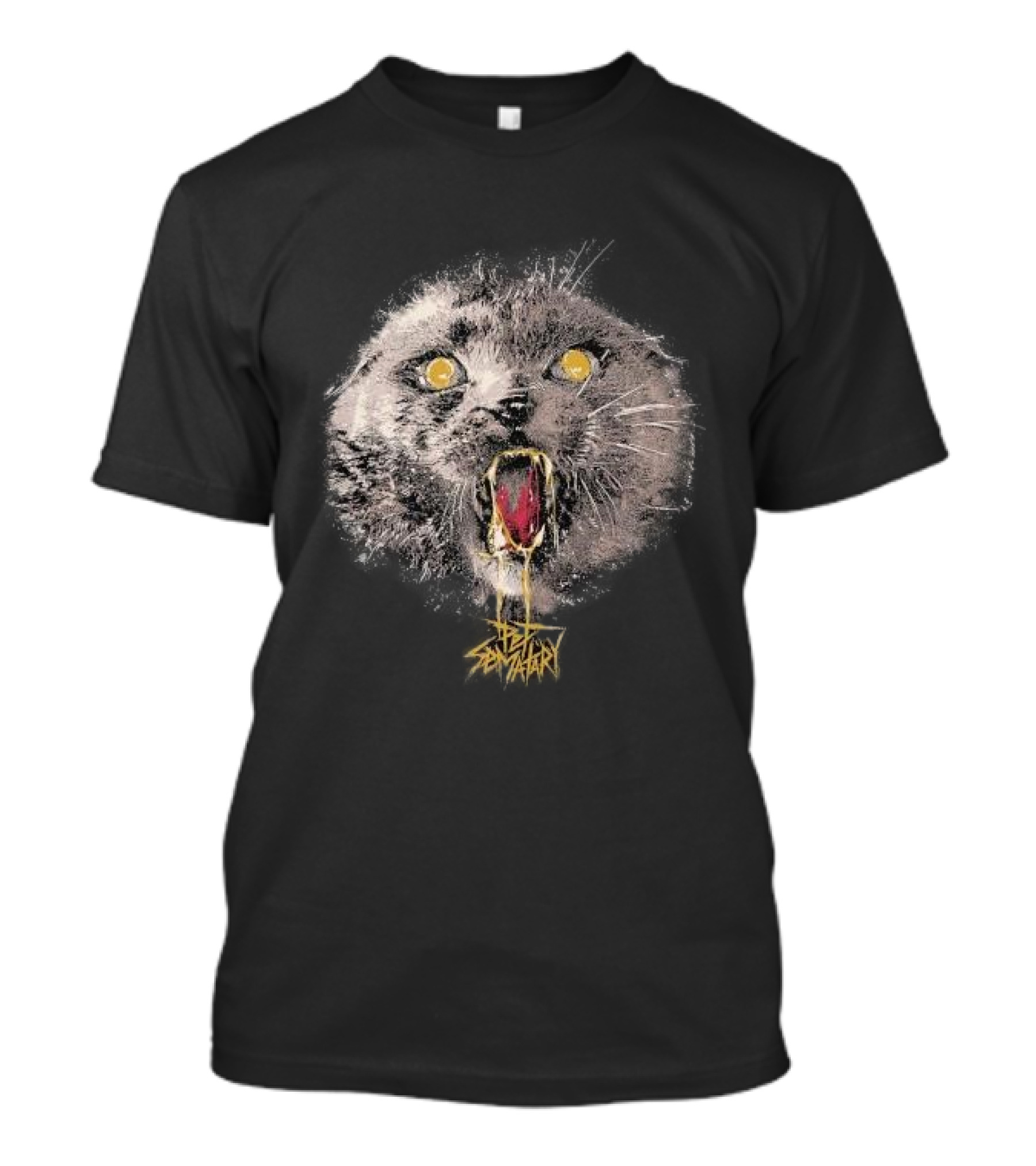 Church Pet Sematary Horror Cat Yellow Eyes Scream T-Shirt