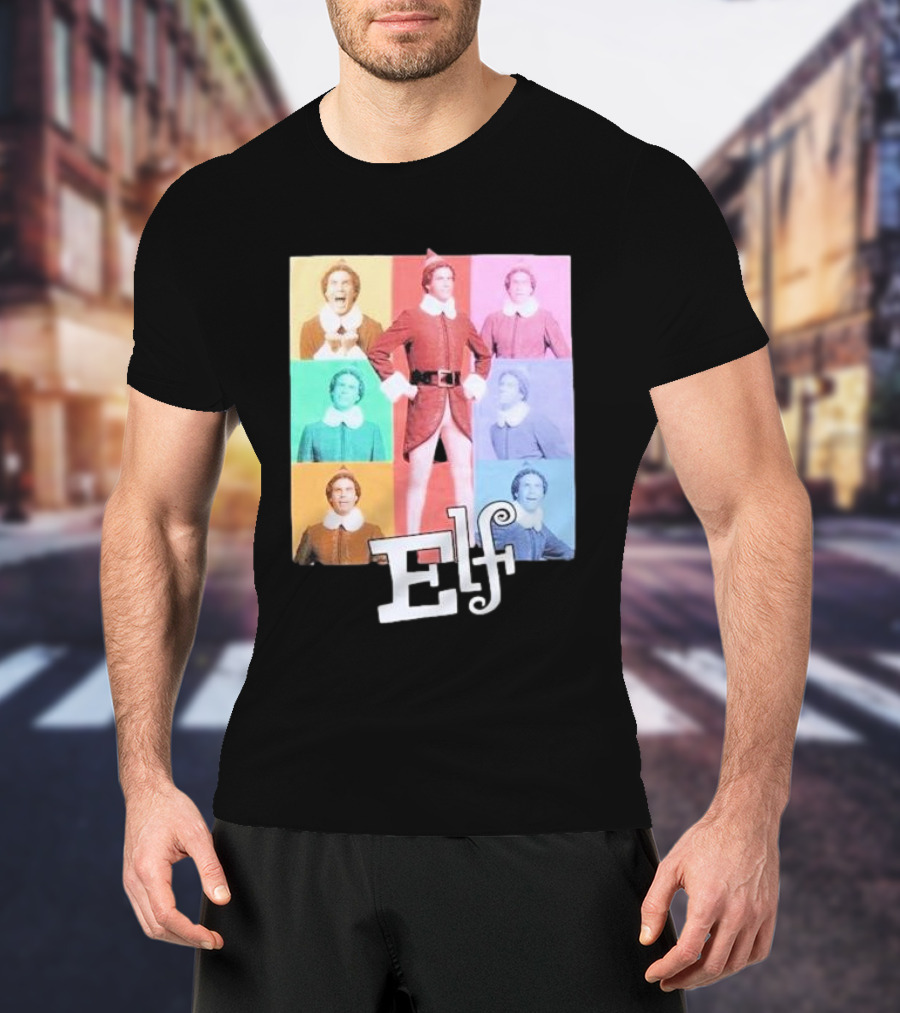Elf Colorful Pop Art Collage T-Shirt