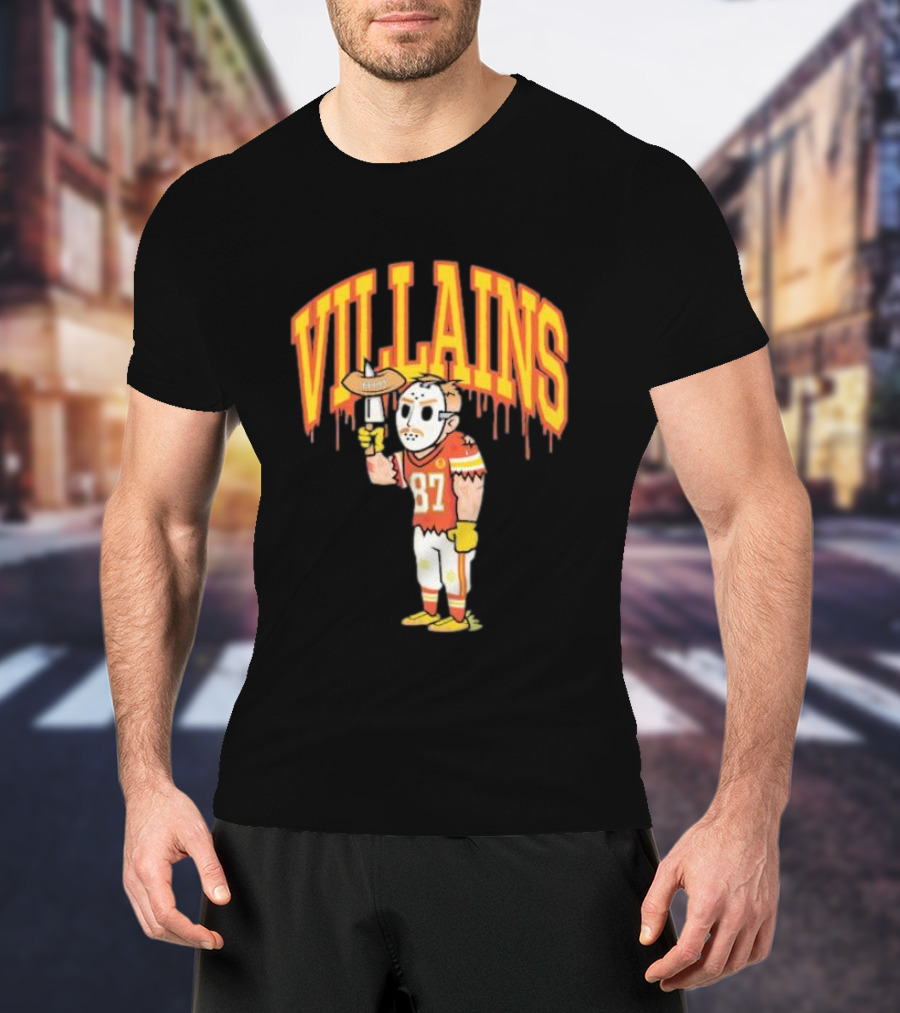 Villains 87 Sewkc X Made Mobb Football Masked Character T-Shirt