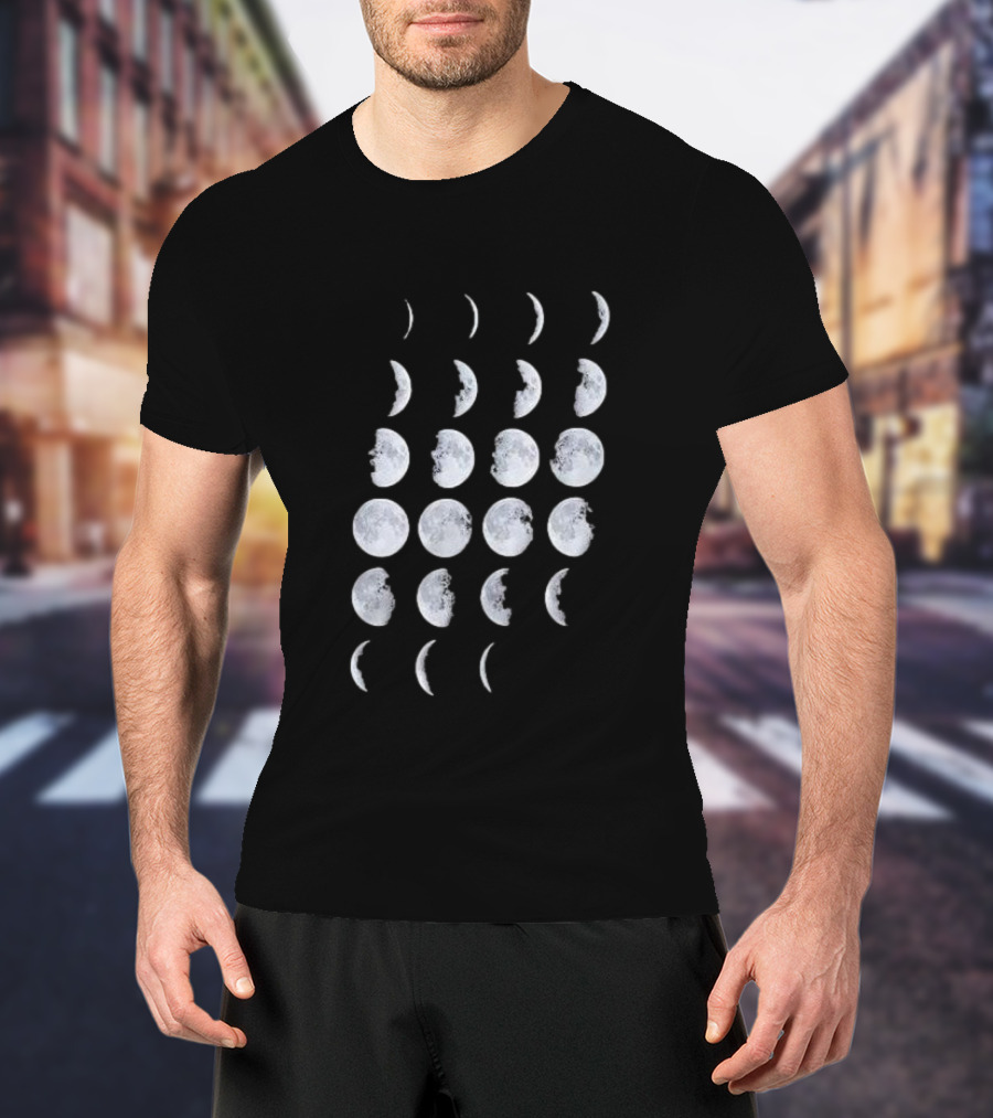 Organic Cotton Moon Phases Lunar Cycle T-Shirt