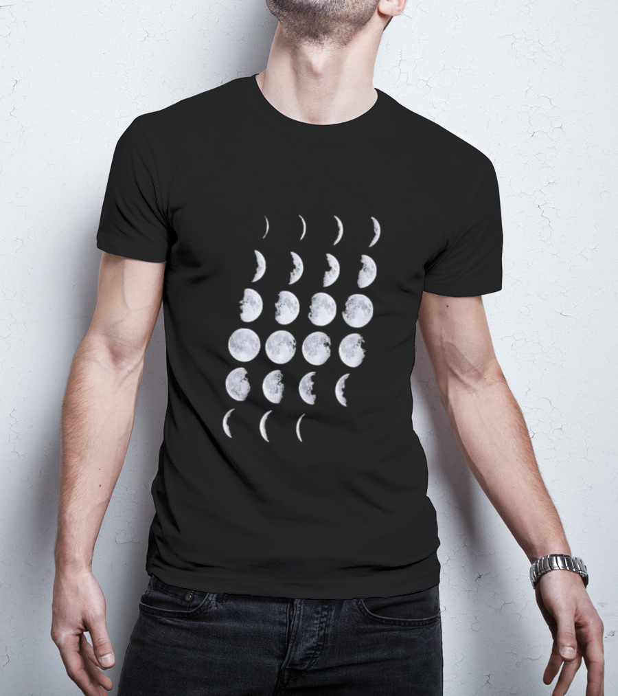 Organic Cotton Moon Phases Lunar Cycle T-Shirt