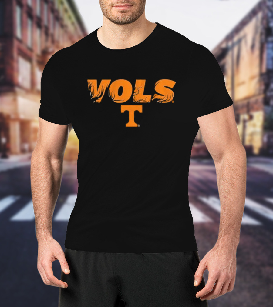 Vols Tennessee Volunteers Football Dark Mode T-Shirt