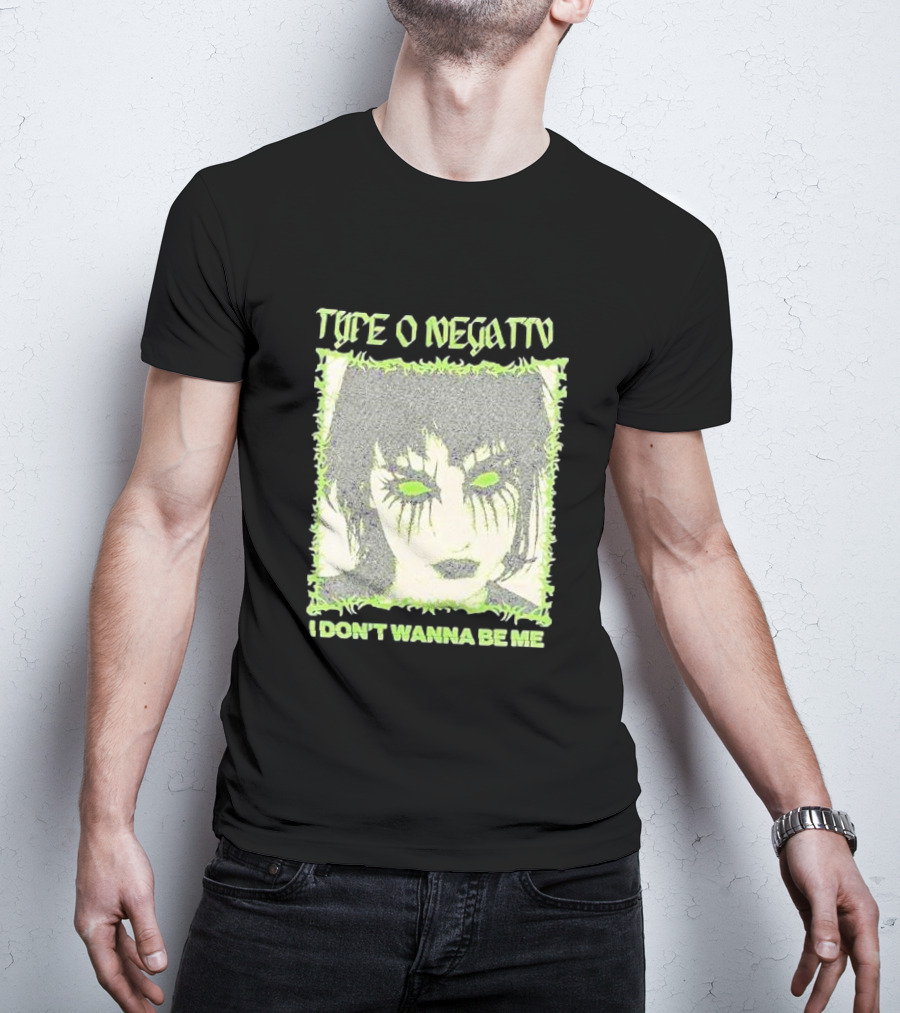 Type O Negative I Don’t Wanna Be Me Green Eyed Gothic Face T-Shirt