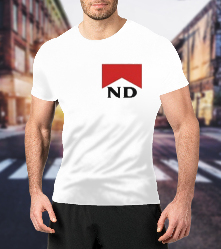 Nicotine Dolls ND Red Marlboro Style Badge T-Shirt