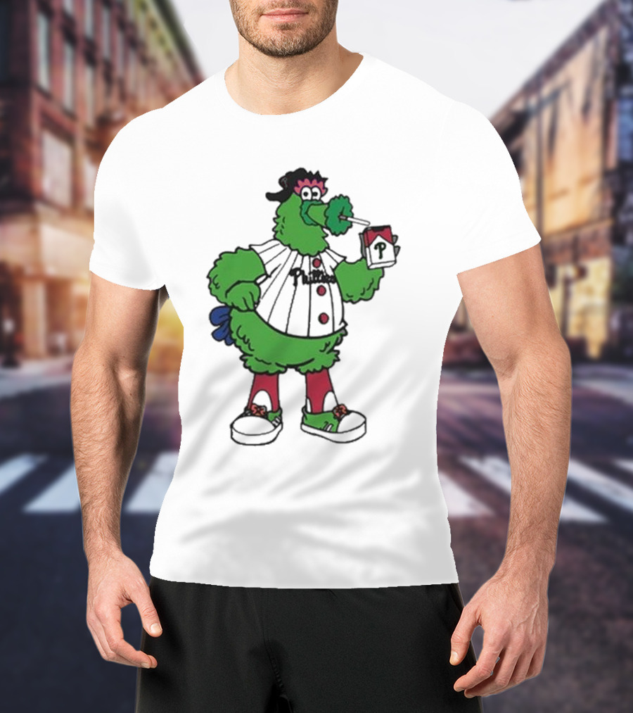 Philadelphia Phillies Mascot Smoking Pirate T-Shirt