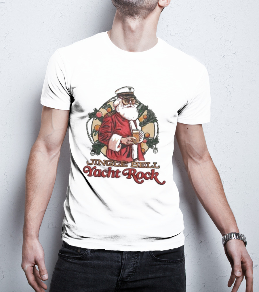 Middle Class Fancy Santa Jingle Bell Yacht Rock Christmas T-Shirt