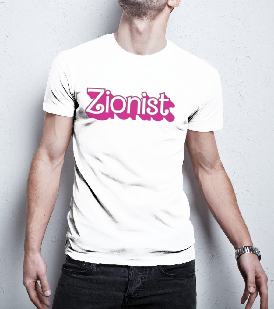 Sloan Rachmuth Zionist Statement Bold Pink Retro Font T-Shirt