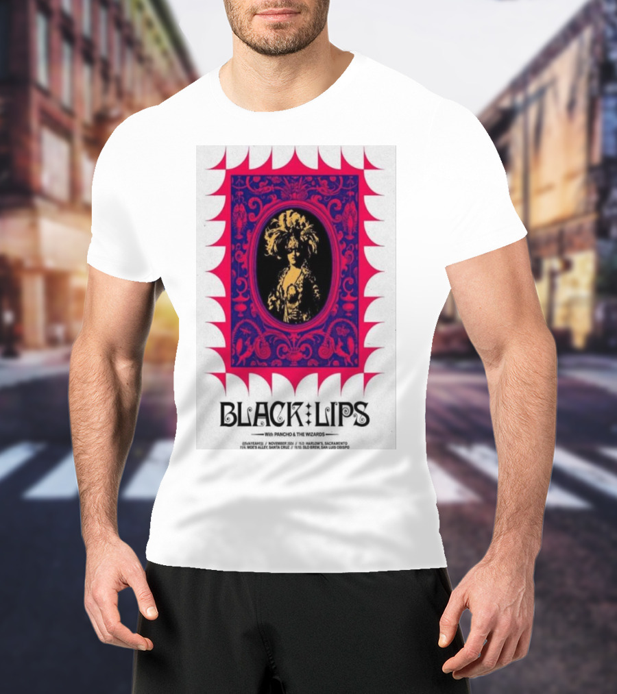Black Lips With Poncho And The Wizards Santa Cruz San Luis Obispo T-Shirt
