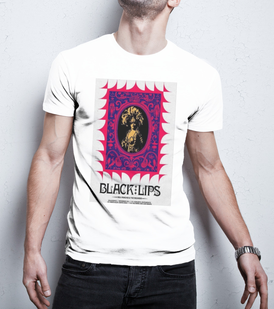 Black Lips With Poncho And The Wizards Santa Cruz San Luis Obispo T-Shirt