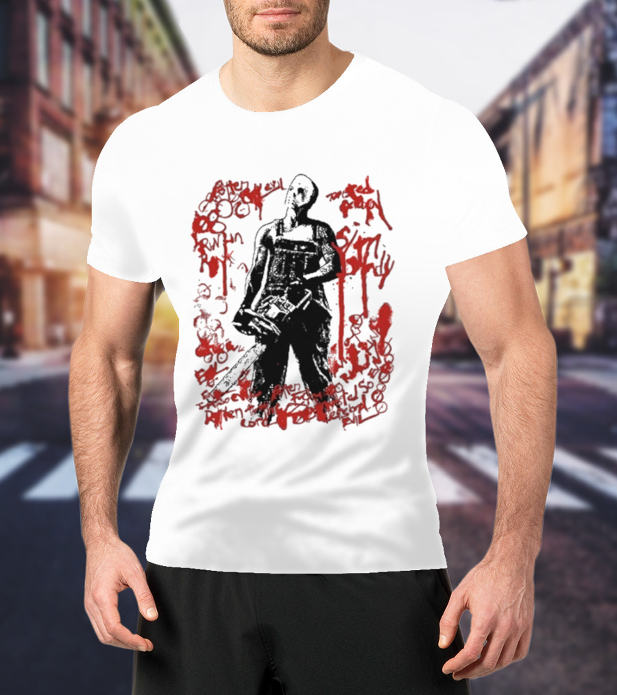 Eminem Blood Scrawl Chainsaw Man Horror T-Shirt