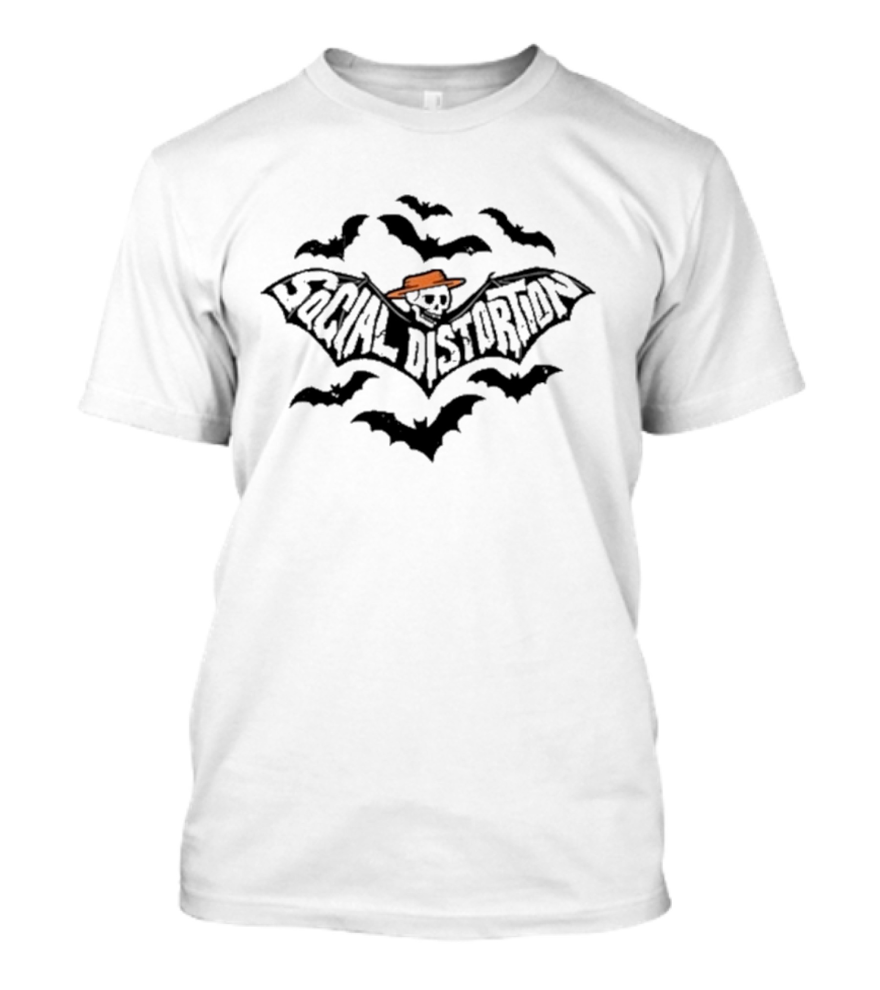 Social Distortion Skelly Bat Orange T-Shirt