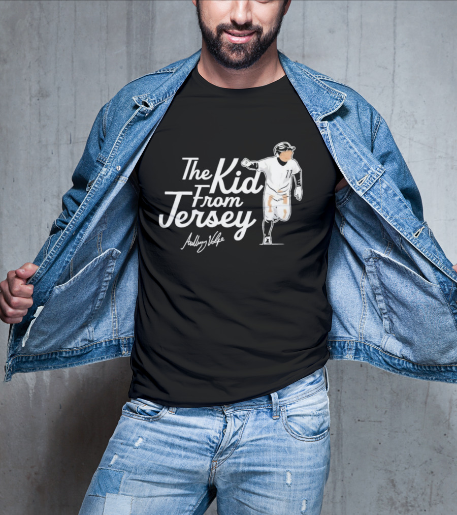Anthony Volpe The Kid From Jersey Baseball Icon Signature T-Shirt