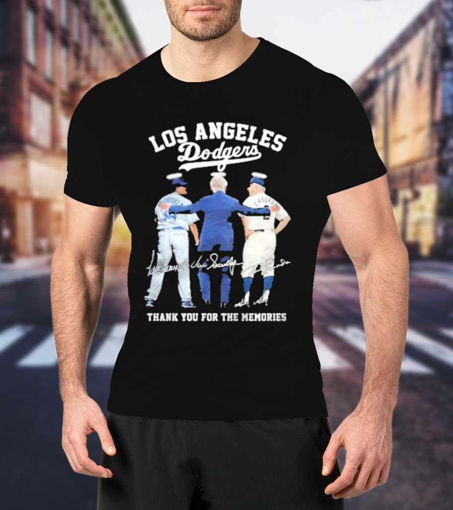 Los Angeles Dodgers Valenzuela Lasorda Thank You For The Memories T-Shirt