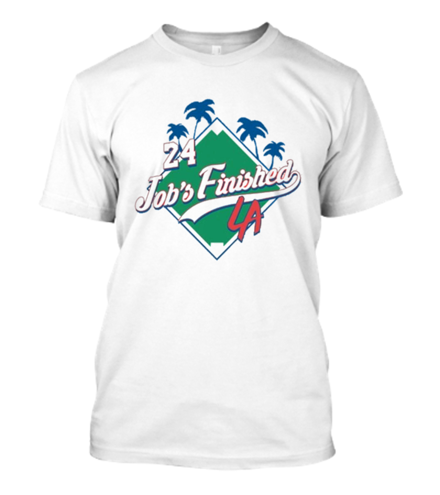 Jack Flaherty Dodgers LA 24 Job’s Finished Palm Trees T-Shirt
