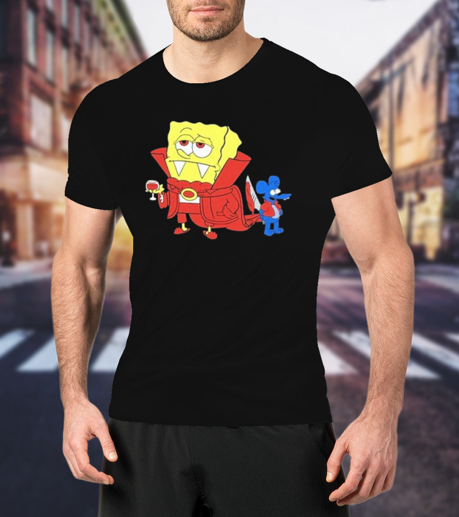 Double’S Bobsferatu SpongeBob Vampire Simpsons Möbius T-Shirt