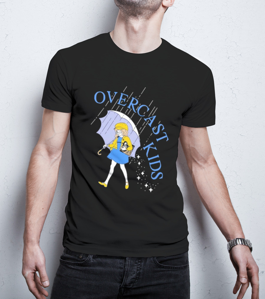 Overcast Kids Under Umbrella T-Shirt