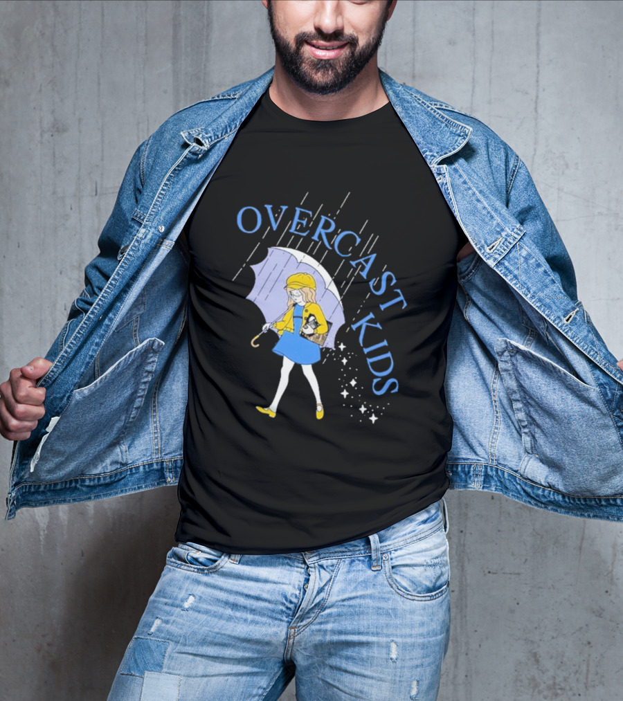 Overcast Kids Under Umbrella T-Shirt