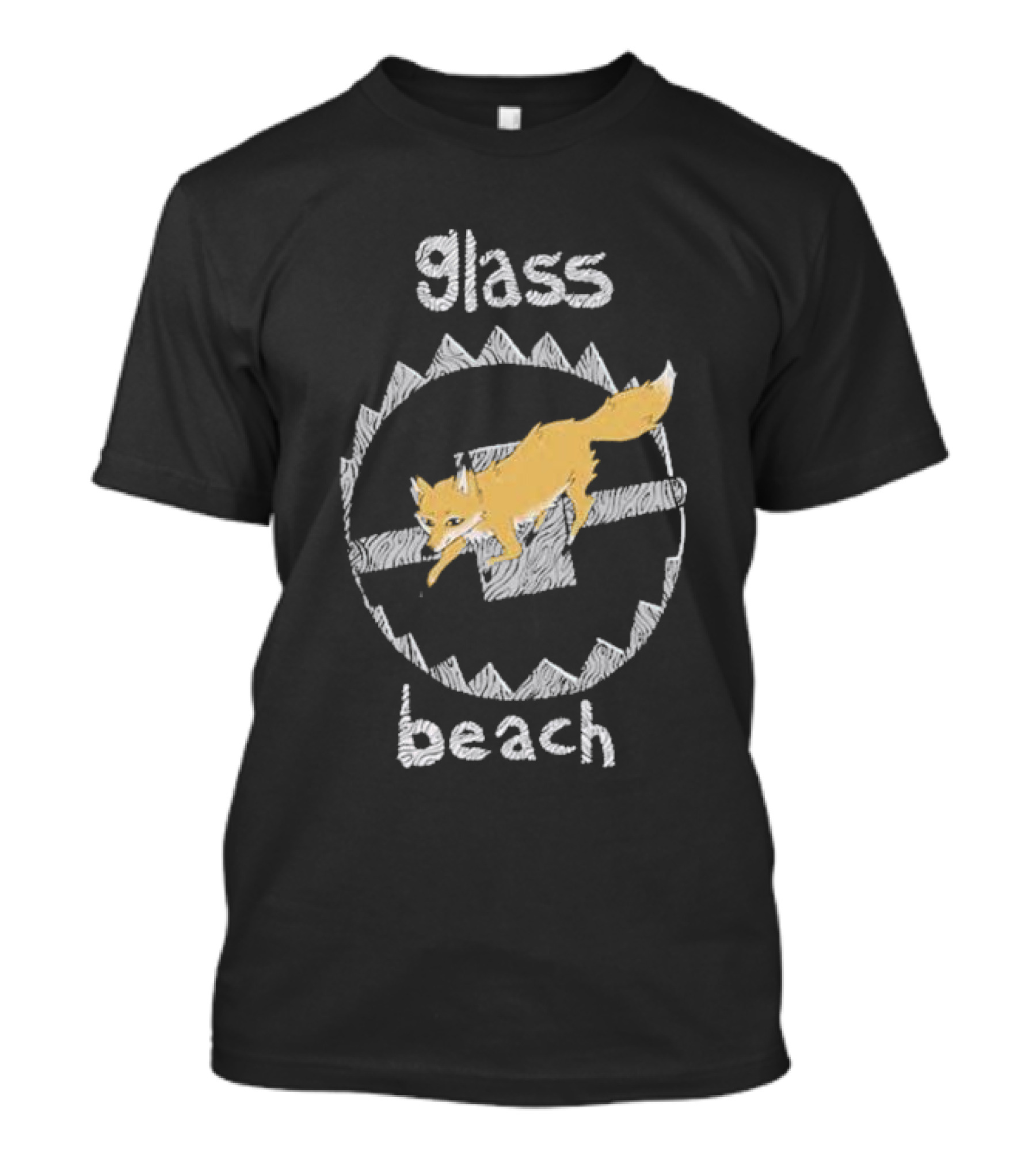 Glass Beach Fox Circular Saw Blade T-Shirt