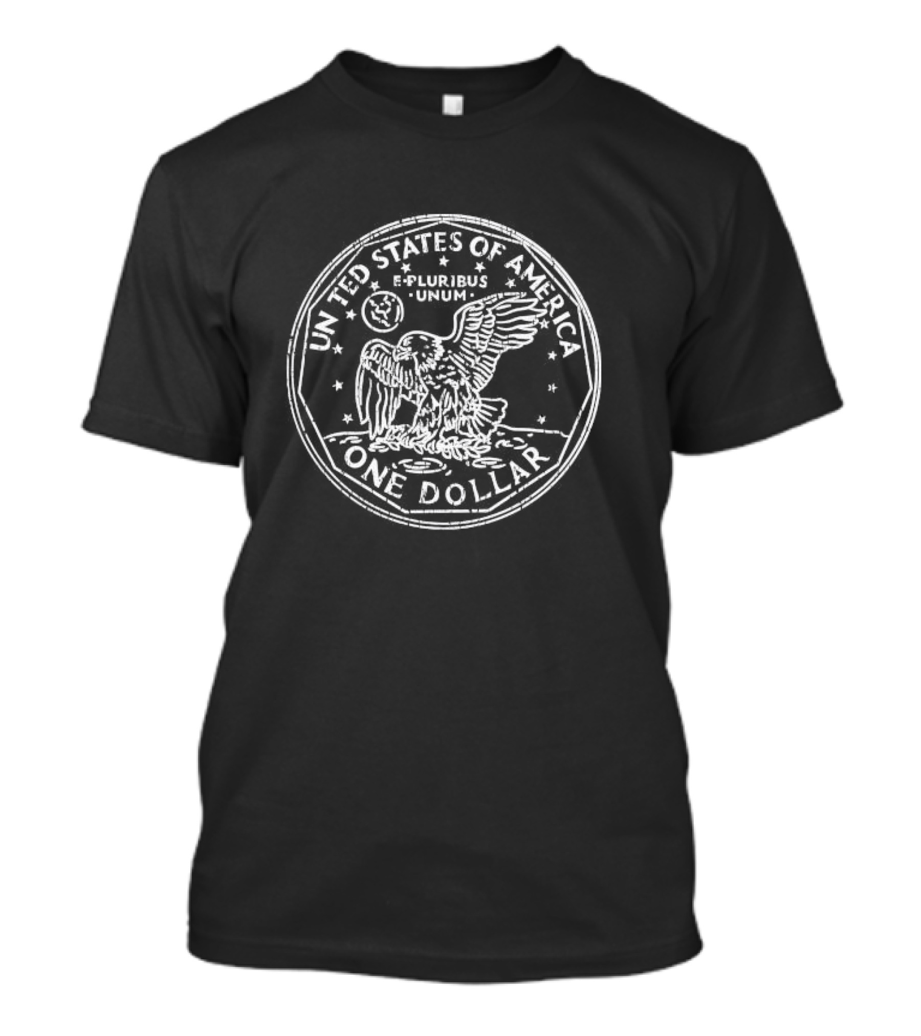 United States Of America One Dollar Coin E Pluribus Unum Eagle Usa Money Cash T-Shirt