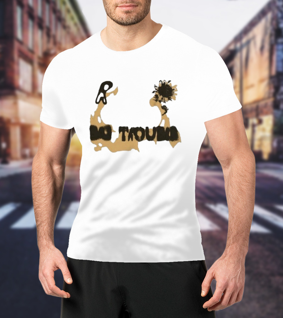 Big Trouble Beige Sunflower T-Shirt