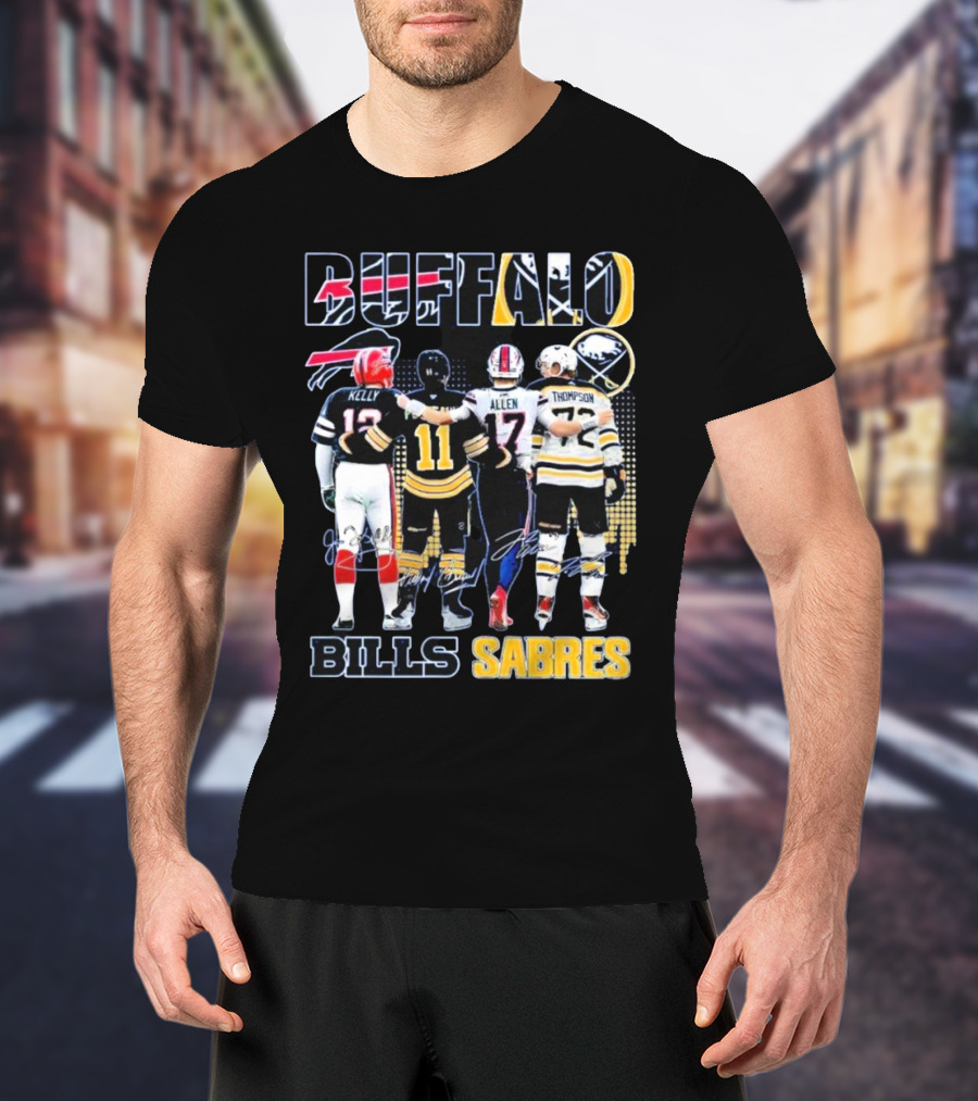 BUFFALO BILLS SABRES KELLY ALLEN THOMPSON T-Shirt
