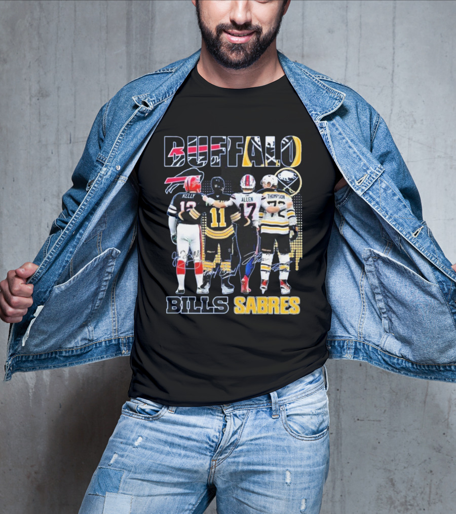 BUFFALO BILLS SABRES KELLY ALLEN THOMPSON T-Shirt