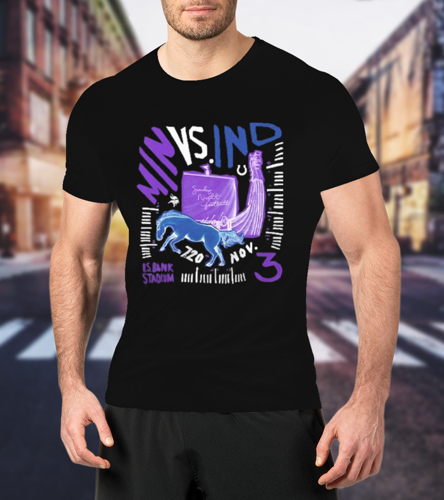 MIN VS. IND Sunday Night Football U.S. Bank Stadium Nov 3, T-Shirt