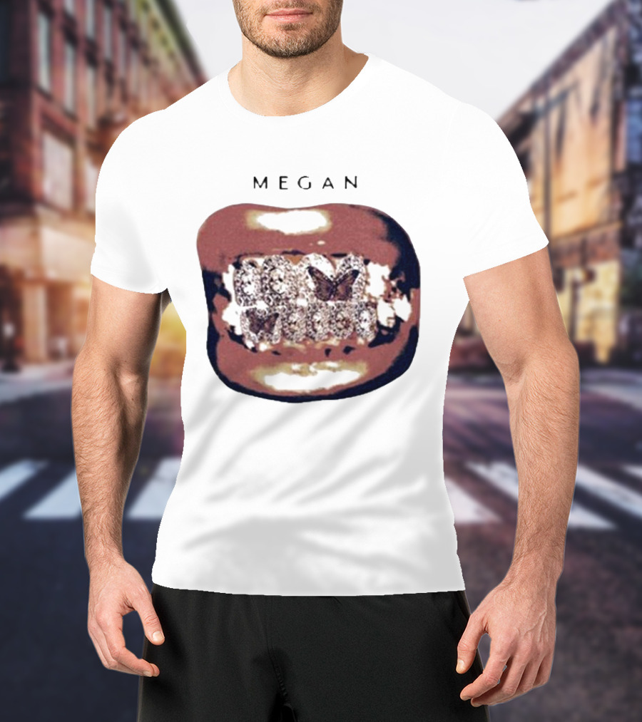 Megan Act II Grillz Diamond Bling Teeth T-Shirt