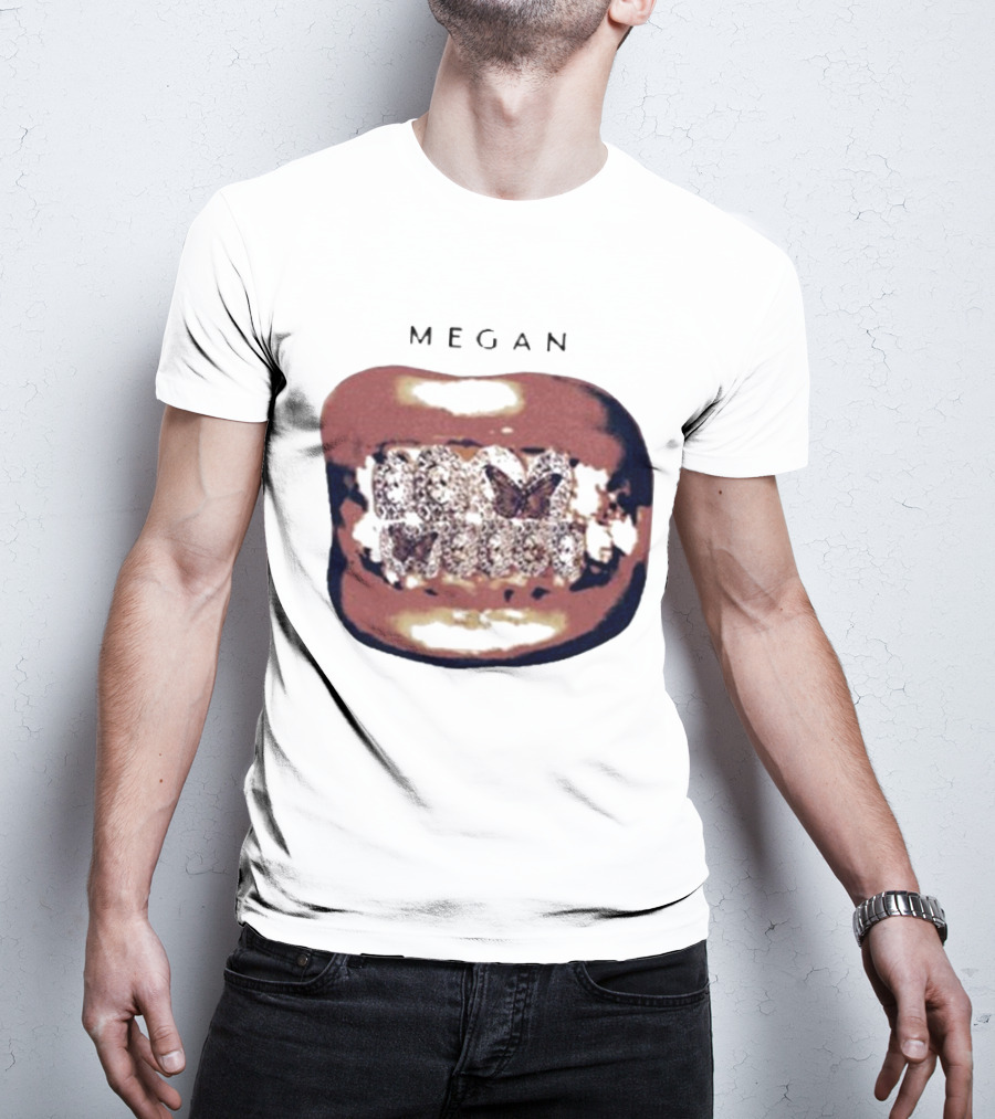 Megan Act II Grillz Diamond Bling Teeth T-Shirt