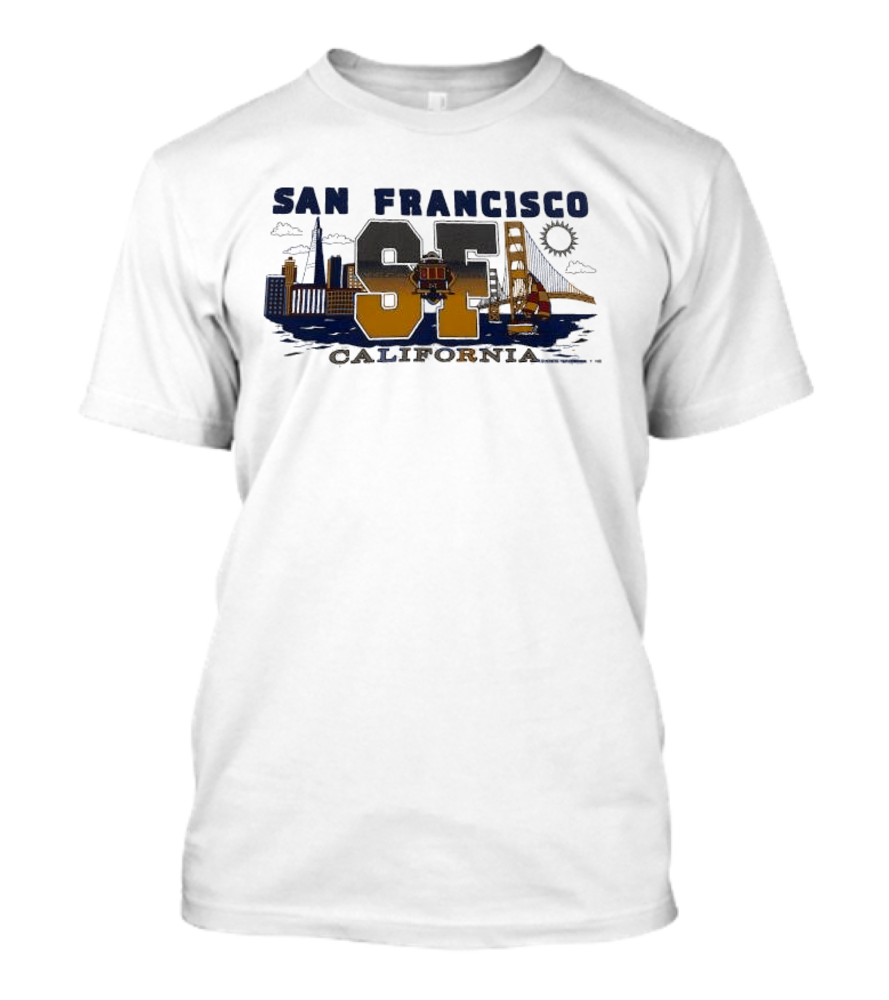 San Francisco SF Stedman California Golden Gate Skyline T-Shirt