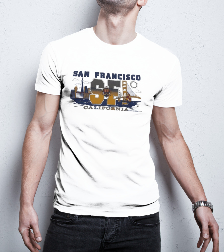 San Francisco SF Stedman California Golden Gate Skyline T-Shirt