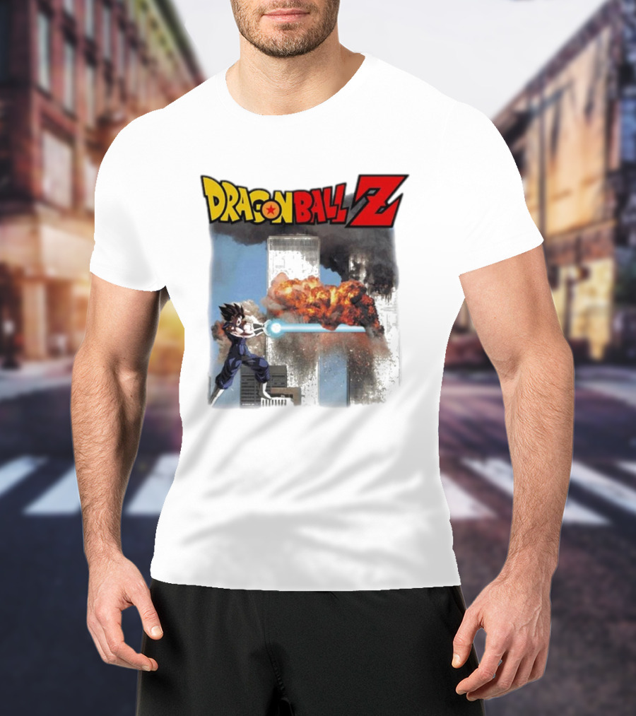 Dragon Ball Z Vegito 9/11 Twin Towers Controversial Image T-Shirt