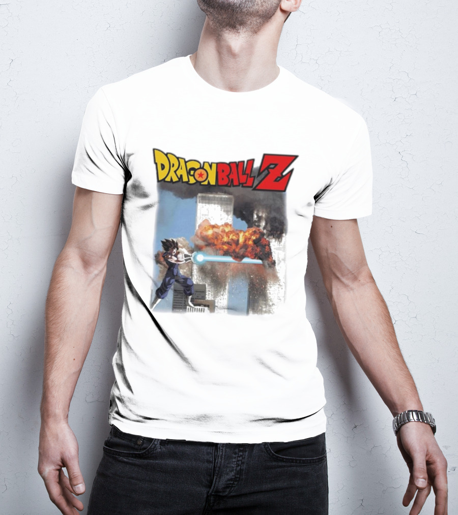 Dragon Ball Z Vegito 9/11 Twin Towers Controversial Image T-Shirt