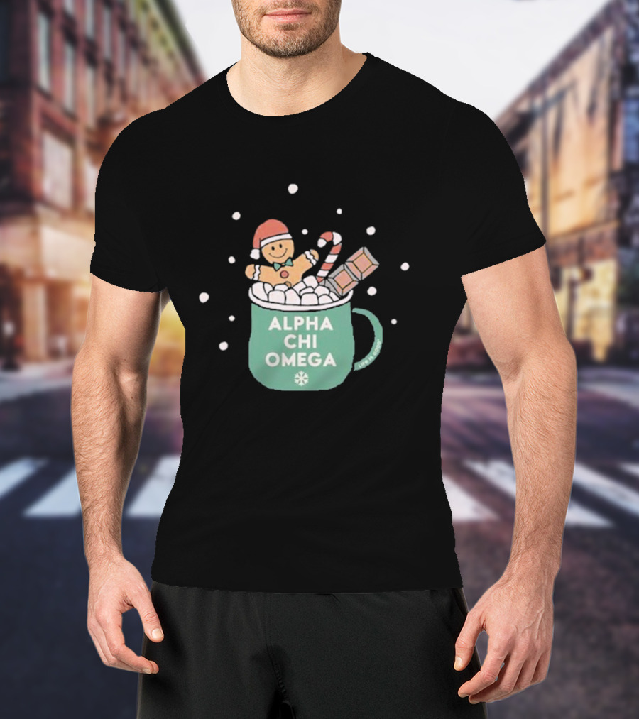 Life Is Good Alpha Chi Omega Holiday T-Shirt