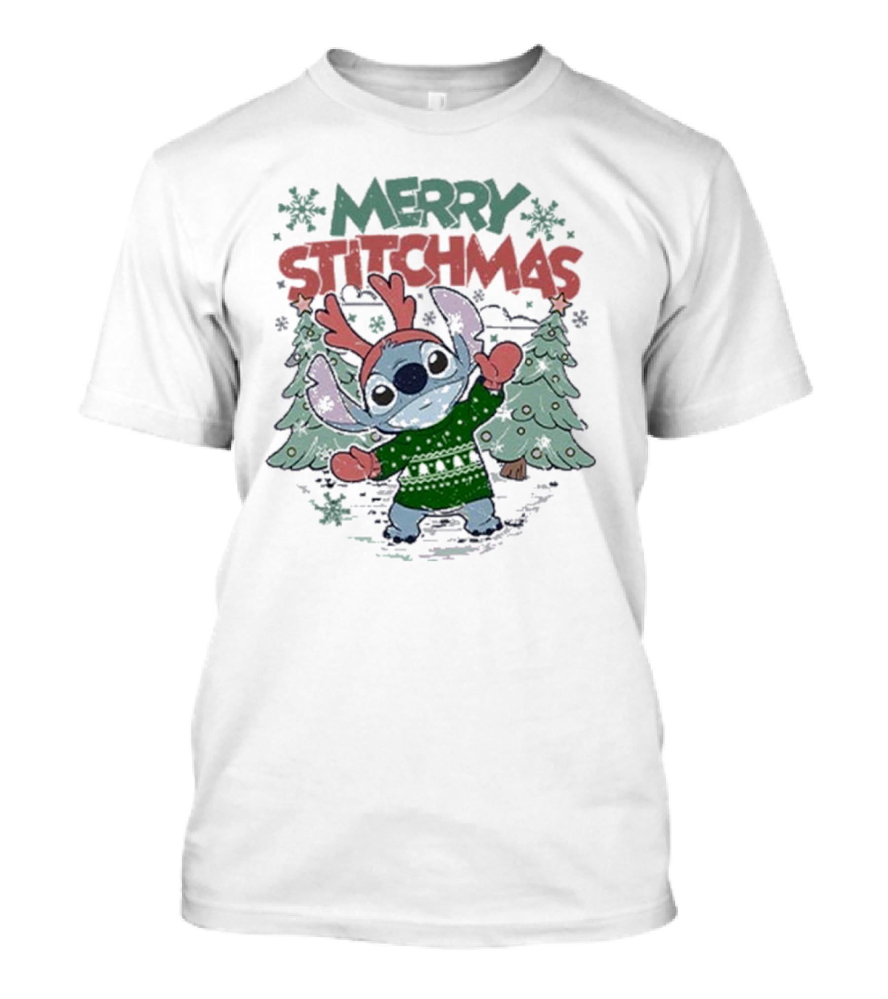Merry Stitchmas Lilo And Stitch Christmas Holiday T-Shirt