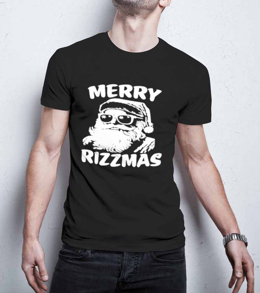 Blake Grupe Merry Rizzmas Santa With Sunglasses T-Shirt