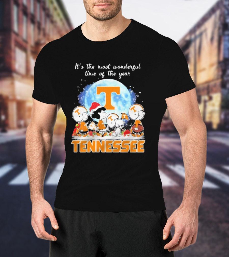 It's The Most Wonderful Time Of The Year Tennessee Volunteers Peanuts Football T-Shirt