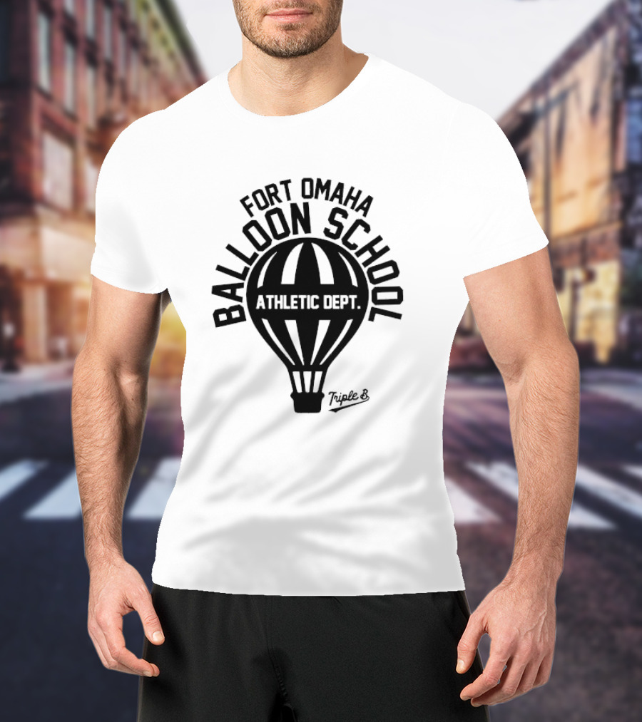 Fort Omaha Balloon School Athletic Dept Triple 8 Balloon T-Shirt